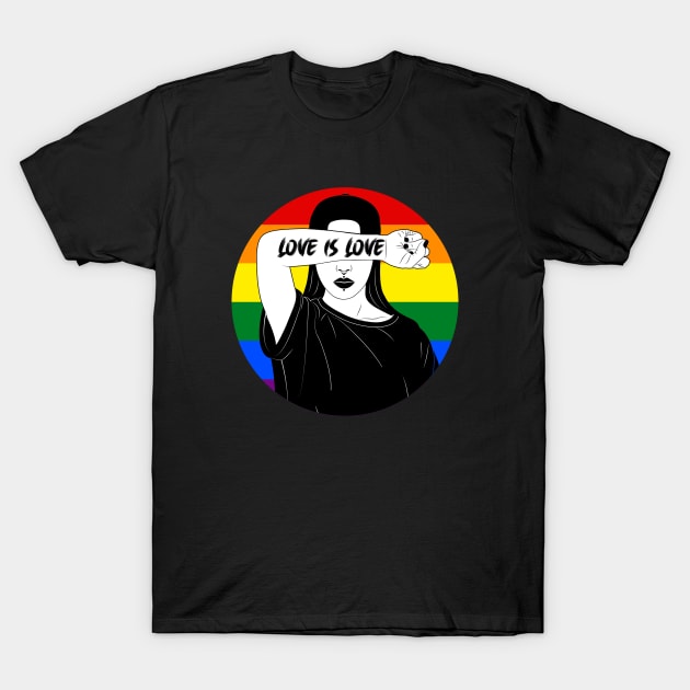 Love is love, lgbt community, human. T-Shirt by JS ARTE